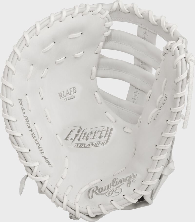 Rawlings Liberty Advanced First Base Mitt 13-Inch Softball Glove  - Left Hand Thrower - White