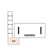 ADA Ramp, 24" Height, Option 3 - 5' x 8' Top Platform Left