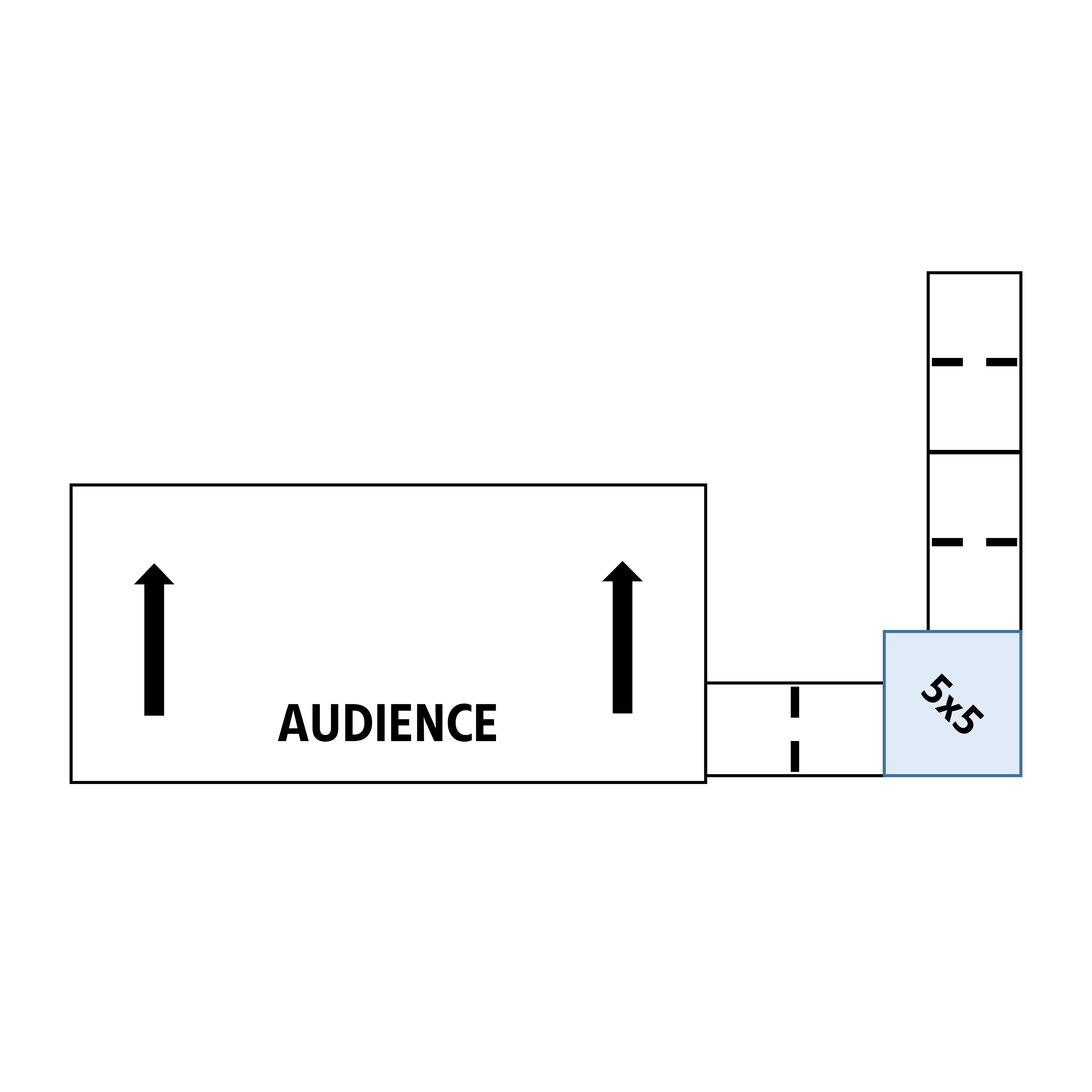 ADA Ramp, 24" Height, Option 4 - "L" Shape Right