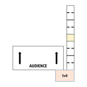 ADA Ramp, 32" Height, Option 3 - 5' x 8' Top Platform Right