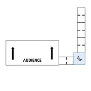 ADA Ramp, 32" Height, Option 4 - "L" Shape Right