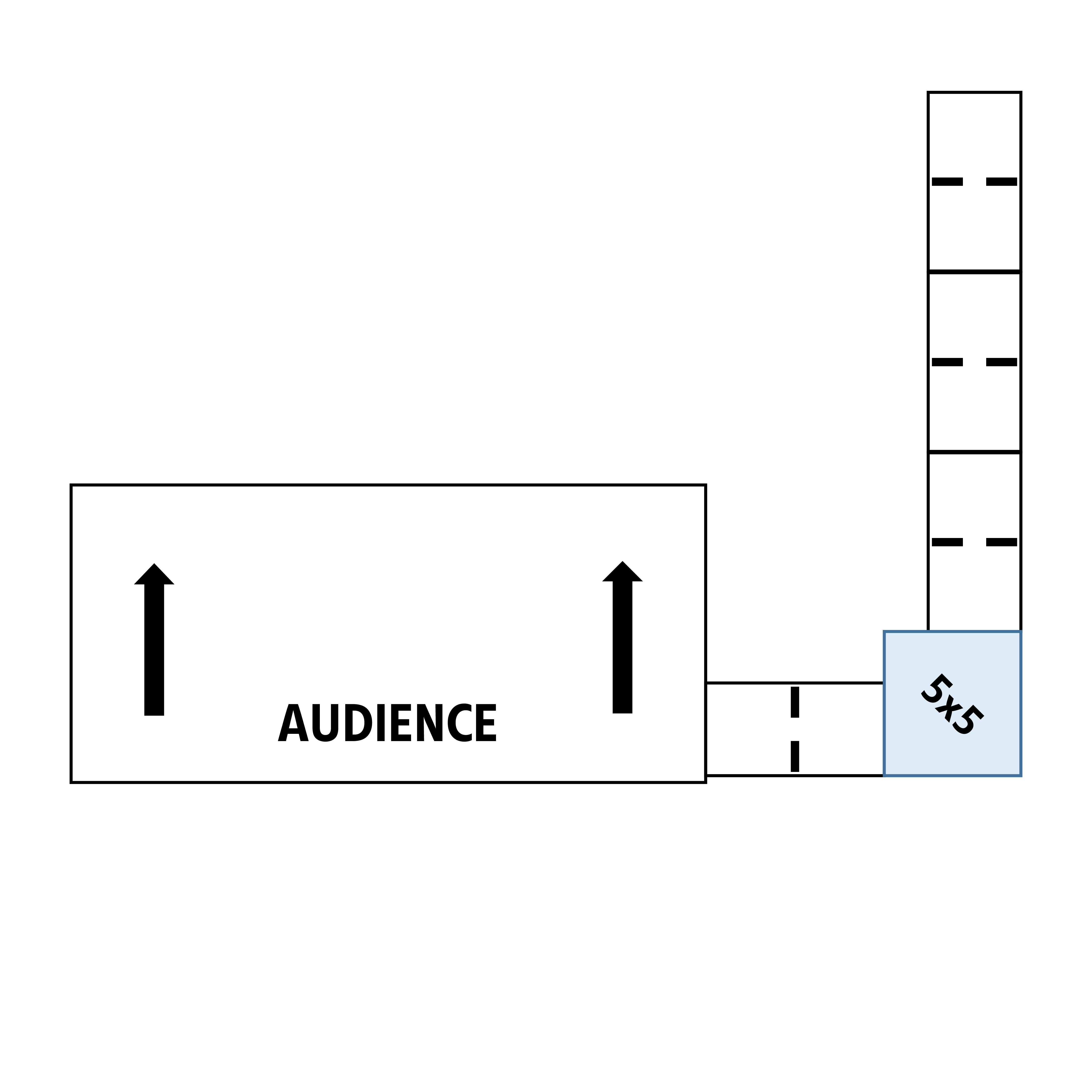 ADA Ramp, 32" Height, Option 4 - "L" Shape Right