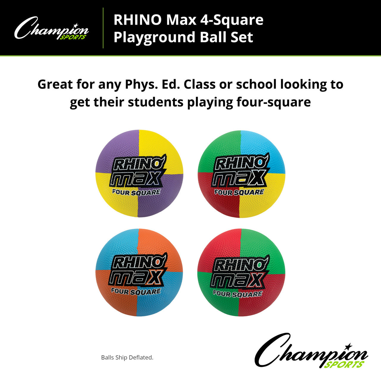 Rhino® Max 4 Square Playground Ball Set