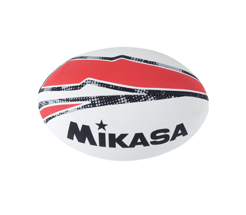 Rugby, Championship Series - Stitched Match Ball, Rubber Cover, Red/Black/White, Official Size 5