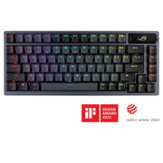 ASUS - Azoth Ergonomic Bluetooth Mechanical Gaming Keyboard with OLED Display - Black