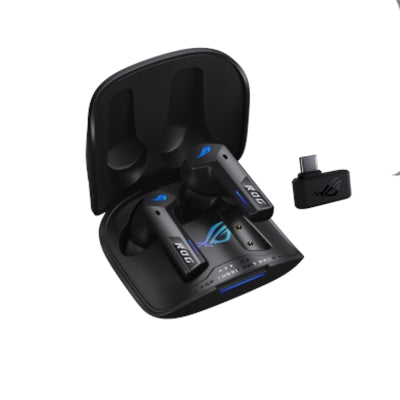 ASUS - ROG Cetra True Wireless SpeedNova Adaptive Active Noise Cancelation - High-resolution 24-bit 96 KHz Audio - Black