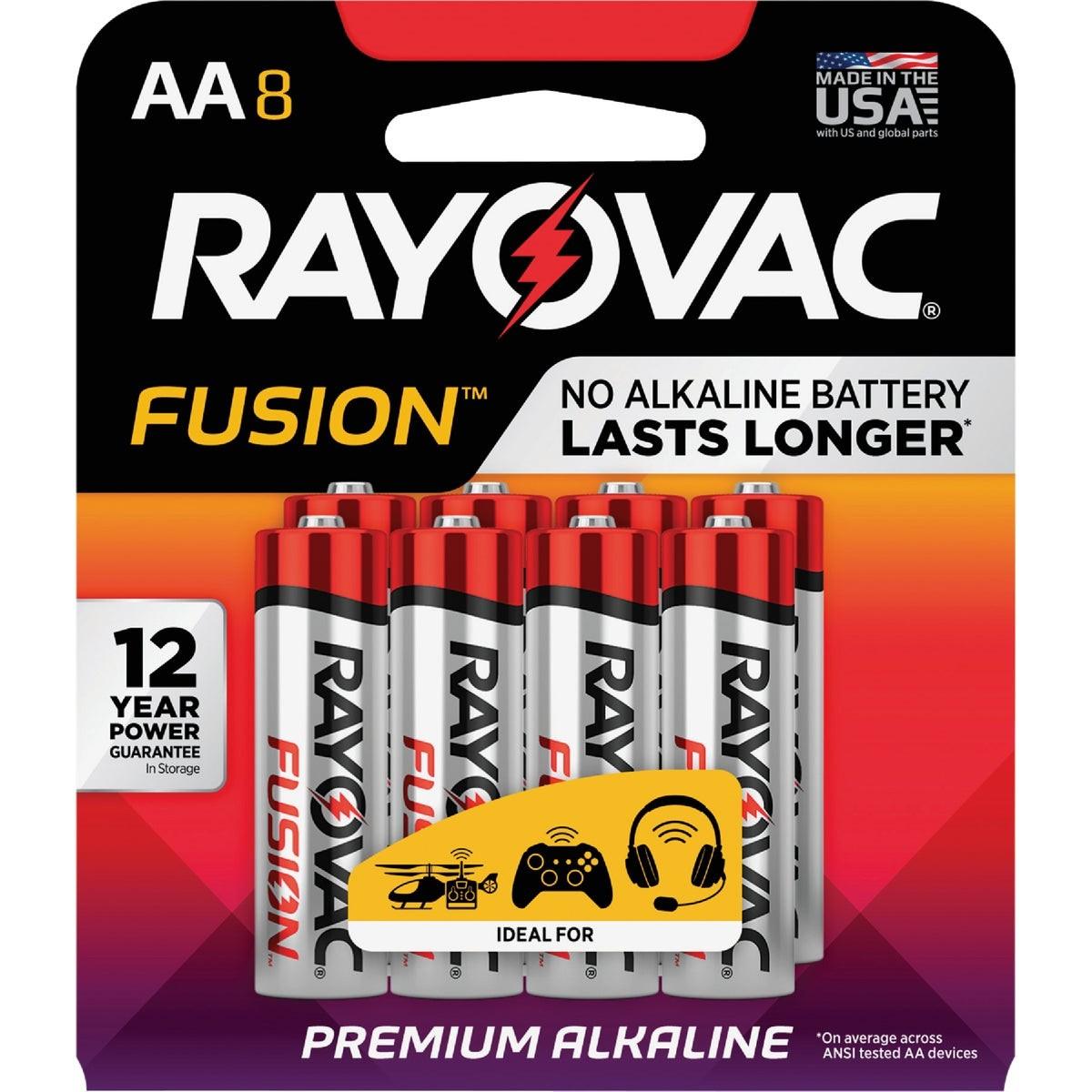815-8TFUSK Rayovac Fusion AA Alkaline Battery (8-Pack)