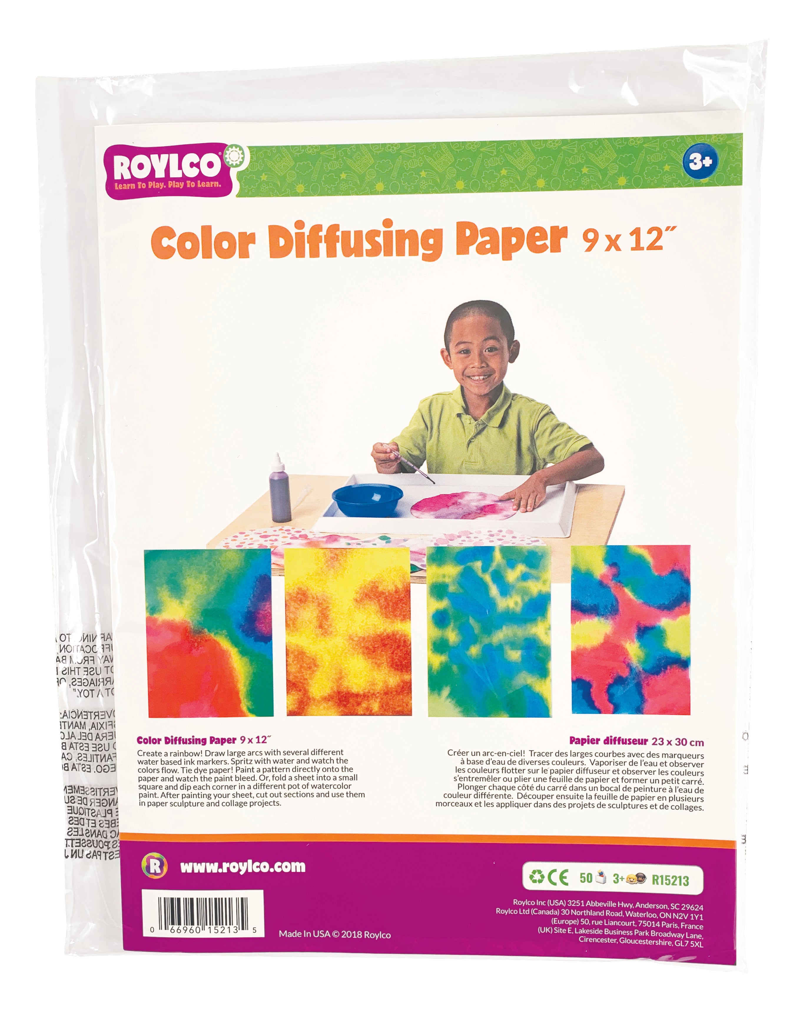 Color Diffusing Paper (9"x 12")  50 sheets
