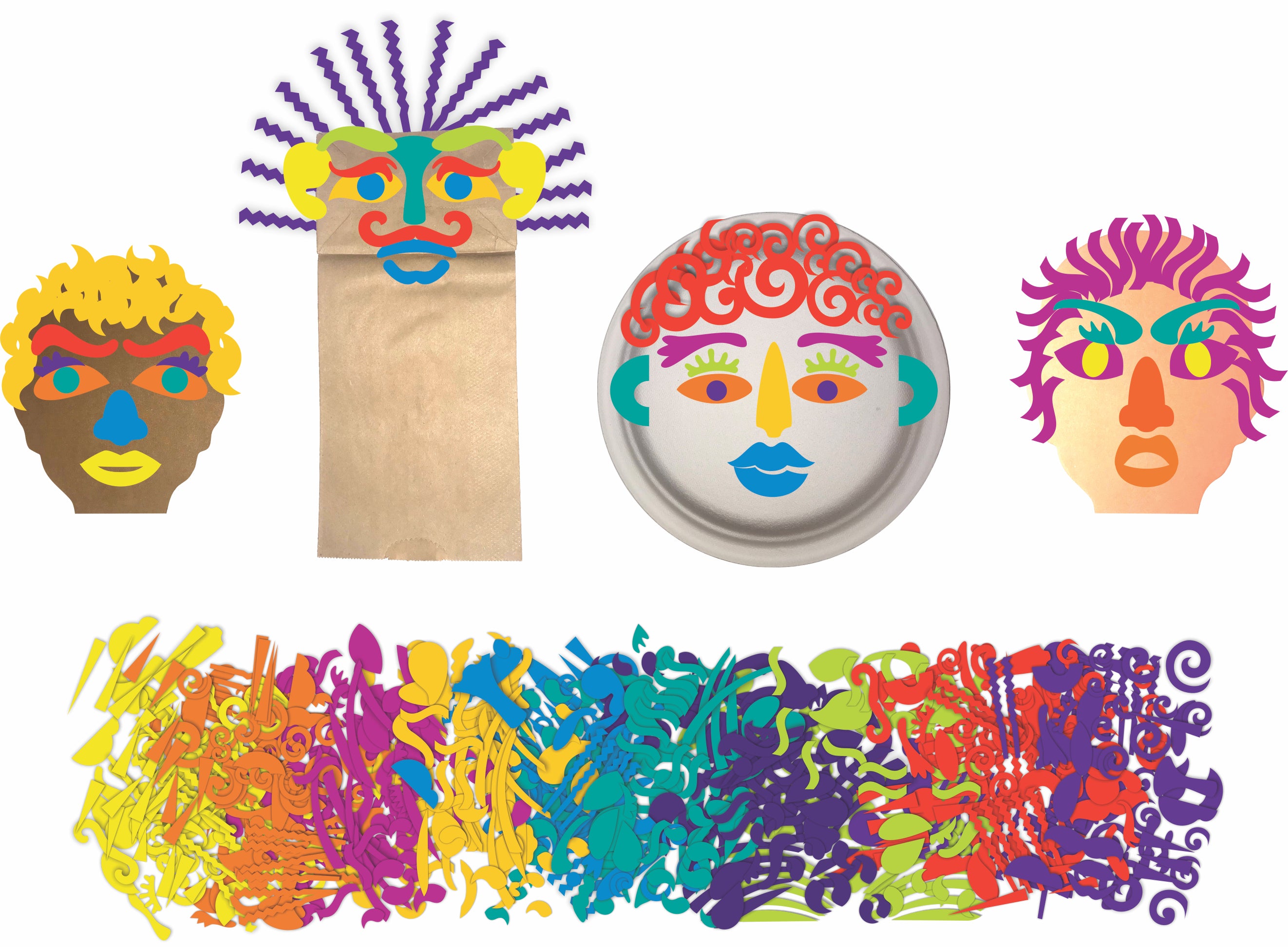 Fun Faces Pasting Pieces
