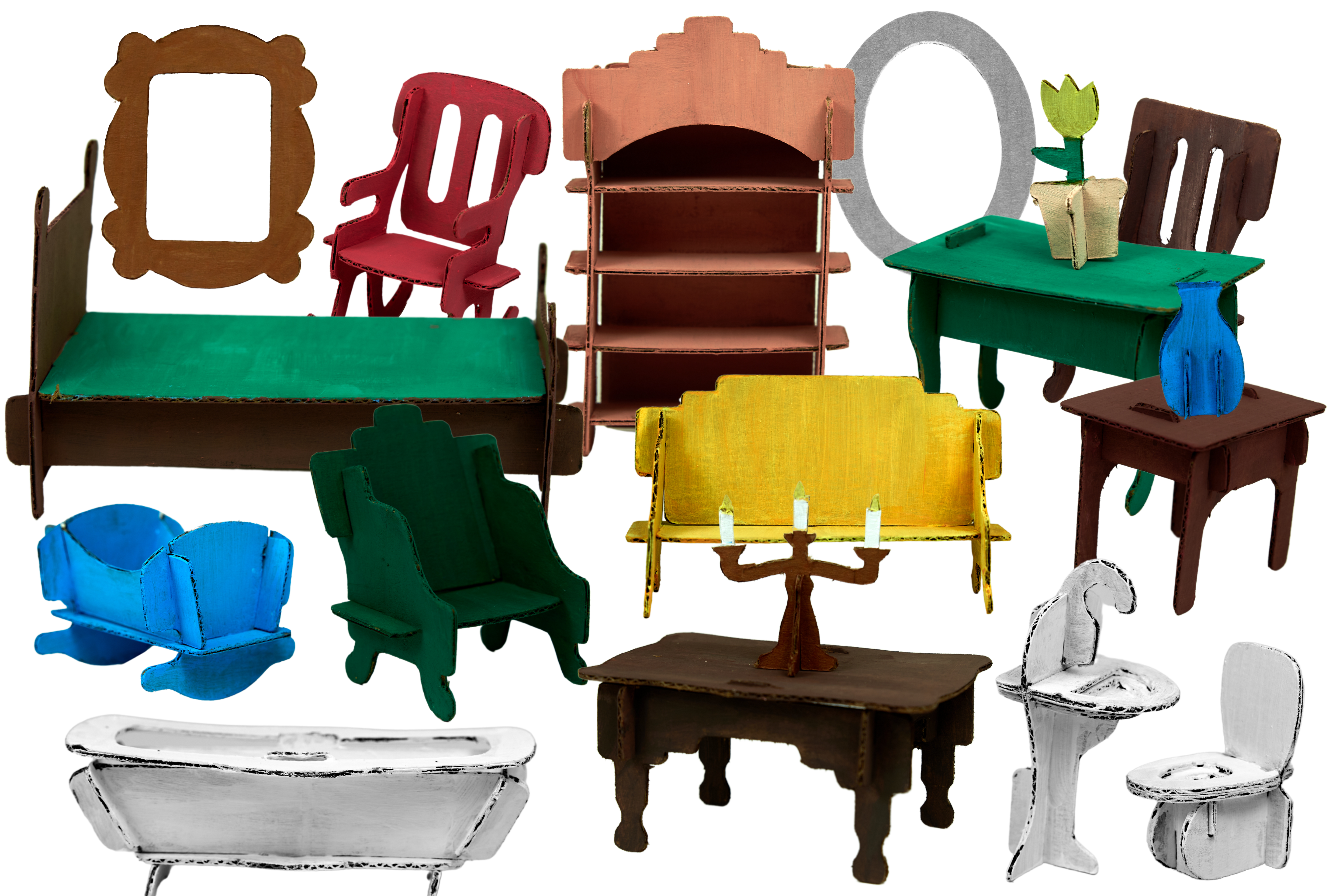 Doll House Furniture to Decorate, 20 projects