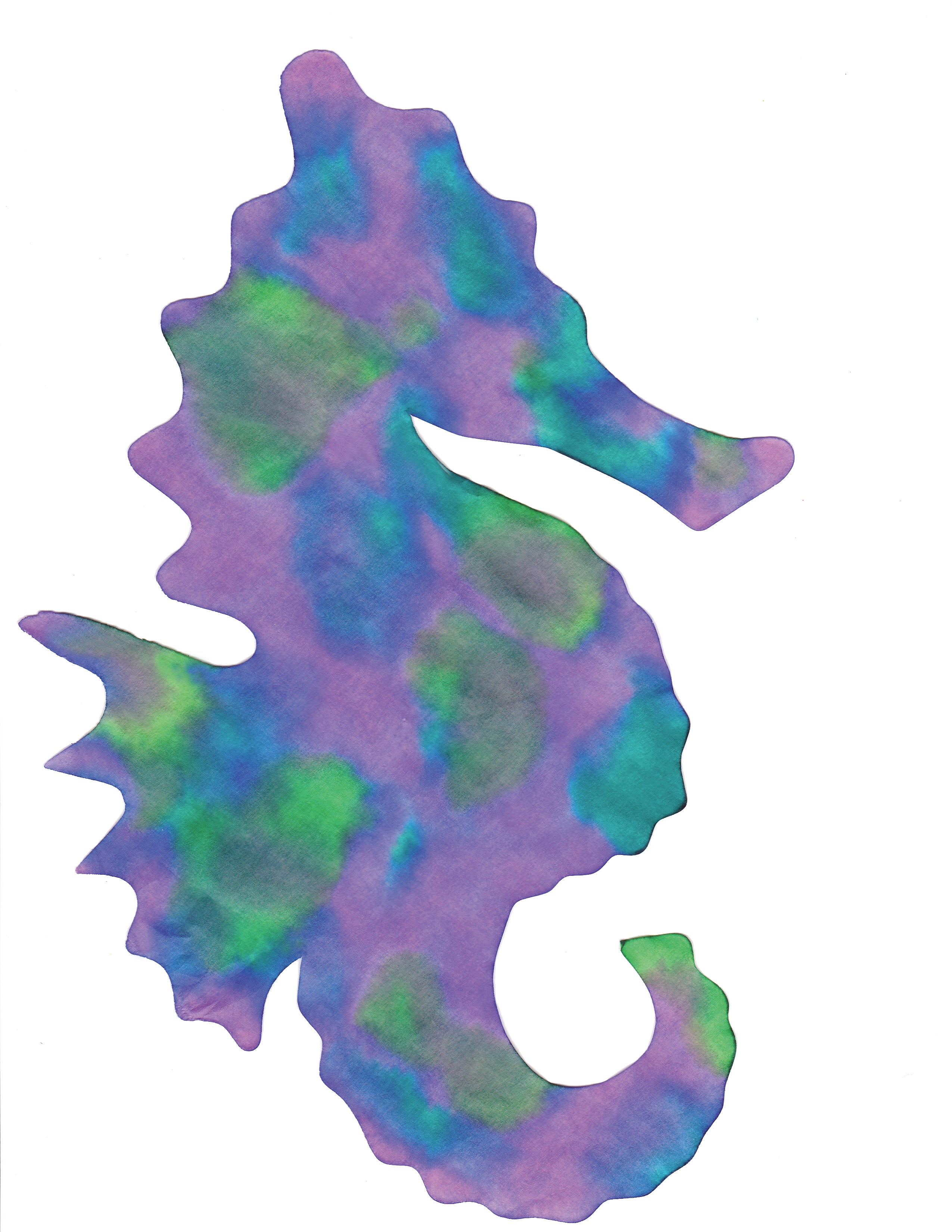 Color Diffusing Paper Sealife Shapes 48/pkg