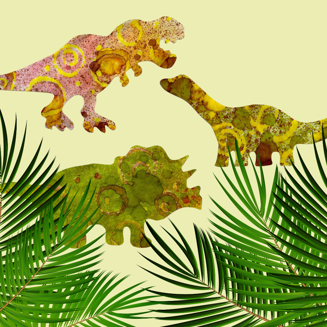 Color Diffusing Paper Dinosaurs 80/pkg