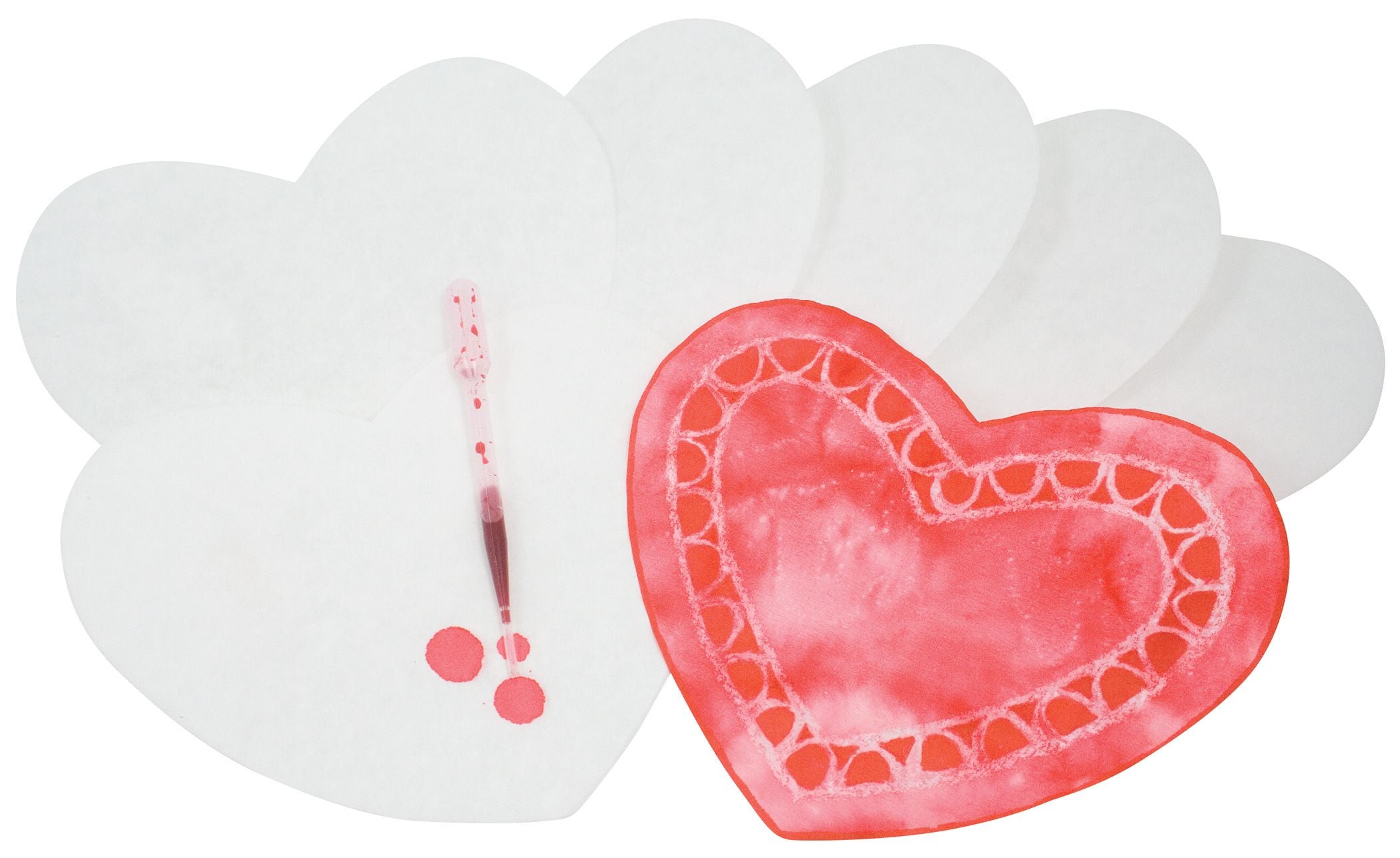 Color Diffusing Hearts  50/pkg