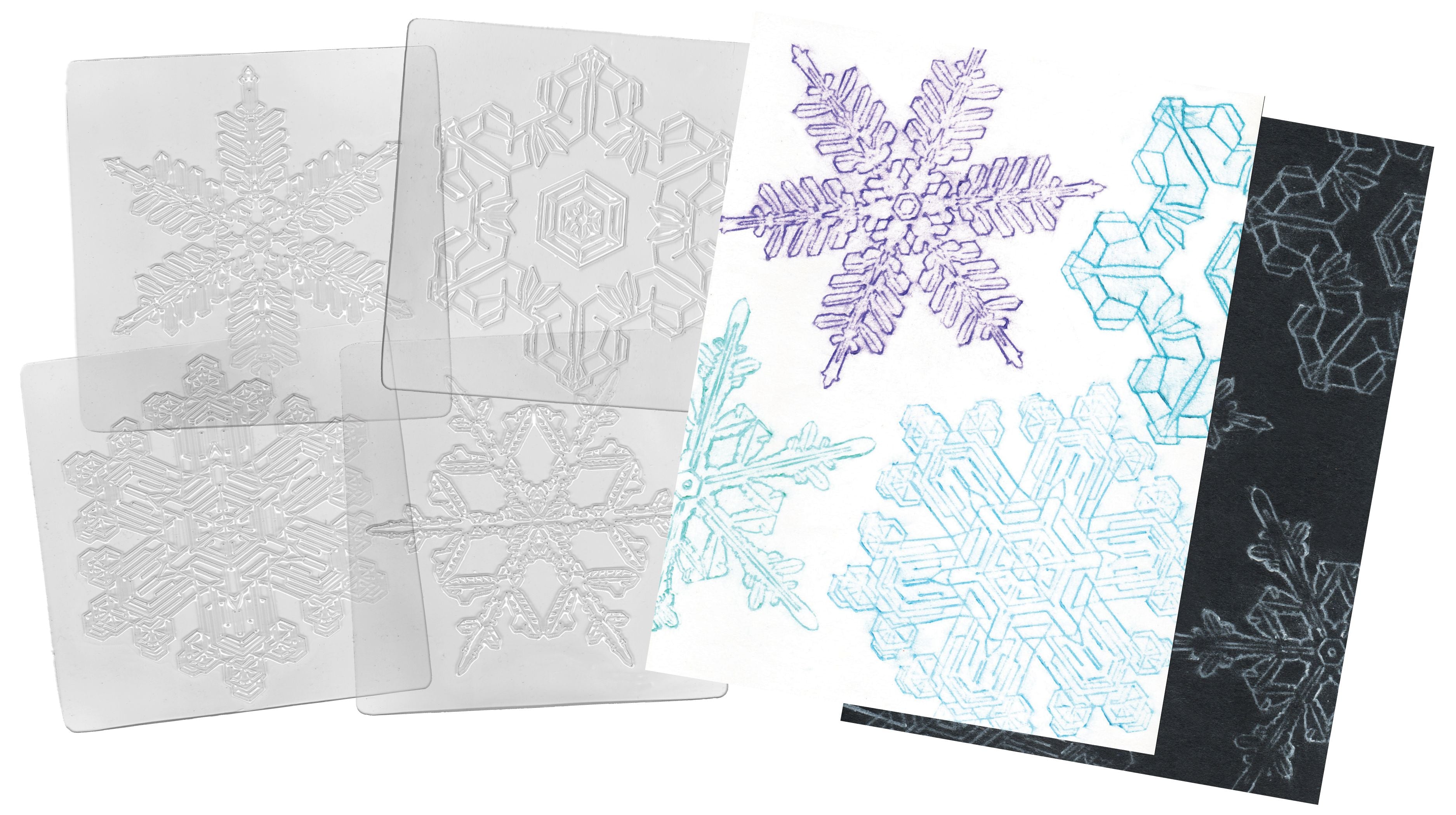 Snowflake Rubbing Plates  6/pkg