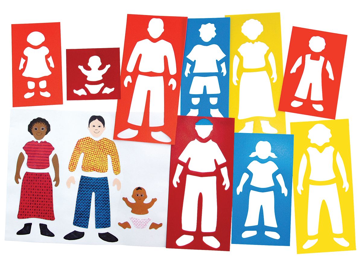 Fabulous Family Portrait Stencils
