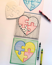 Love You to Pieces Heart Puzzles