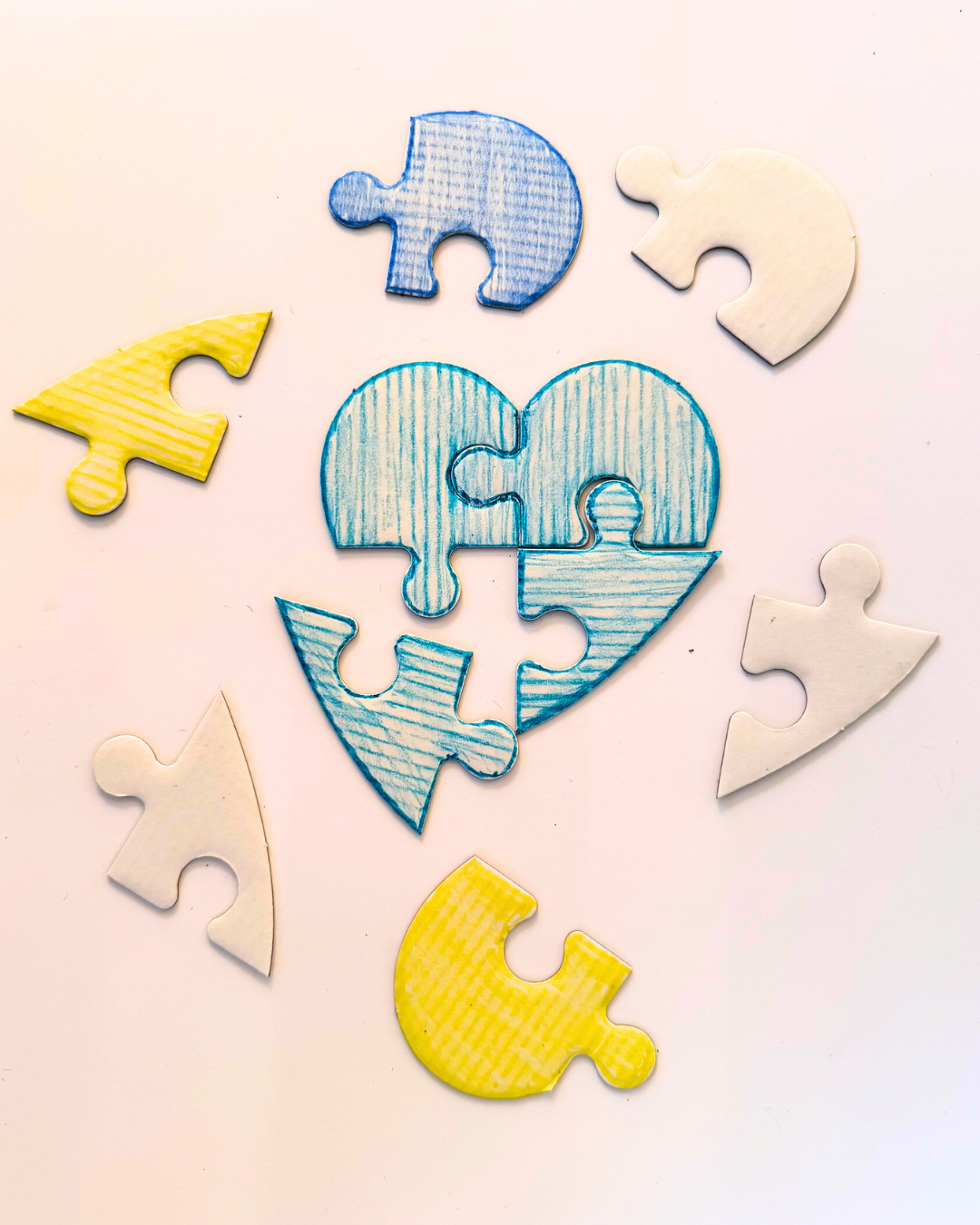 Love You to Pieces Heart Puzzles