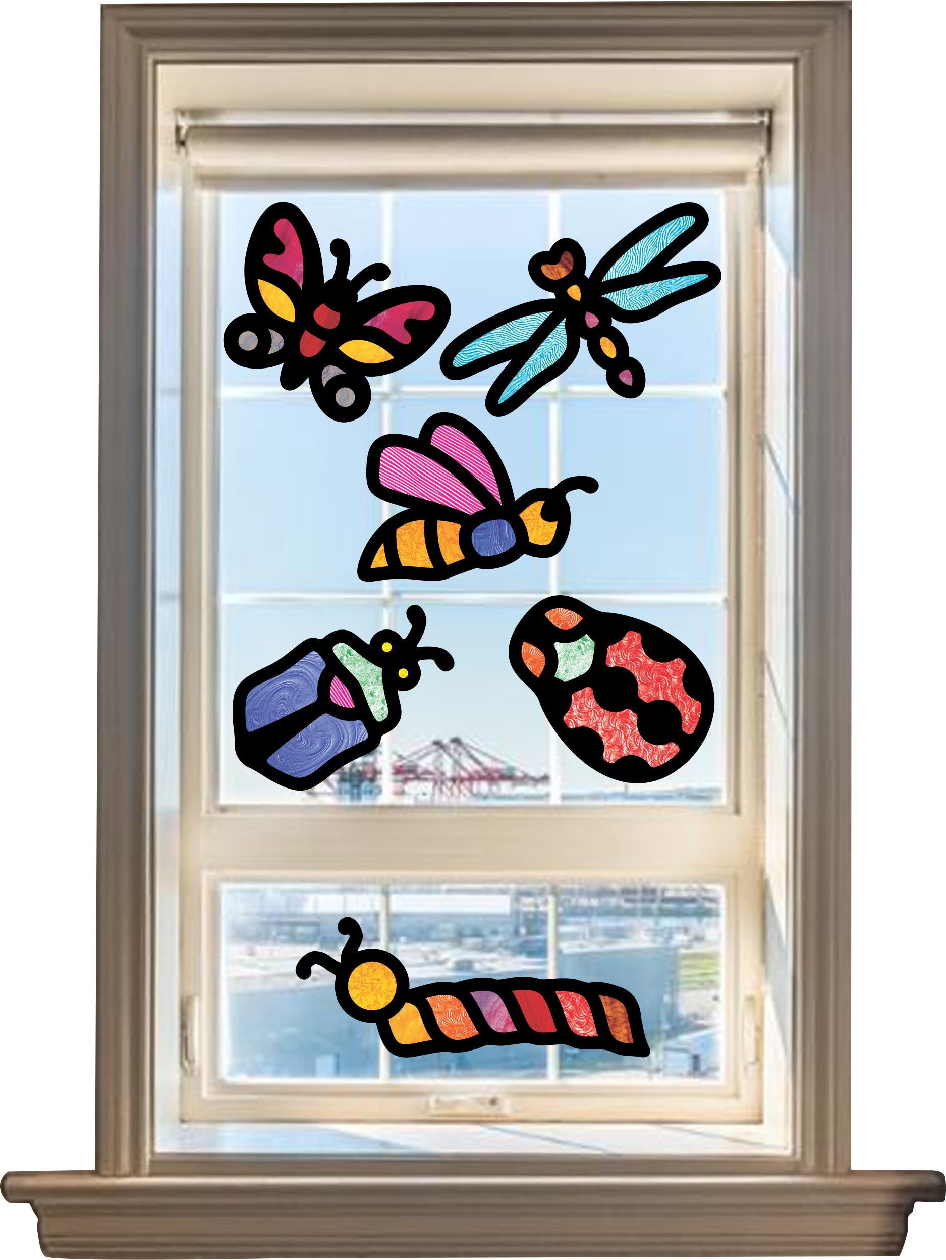 Junior Bug Stained Glass Frames 24/pkg