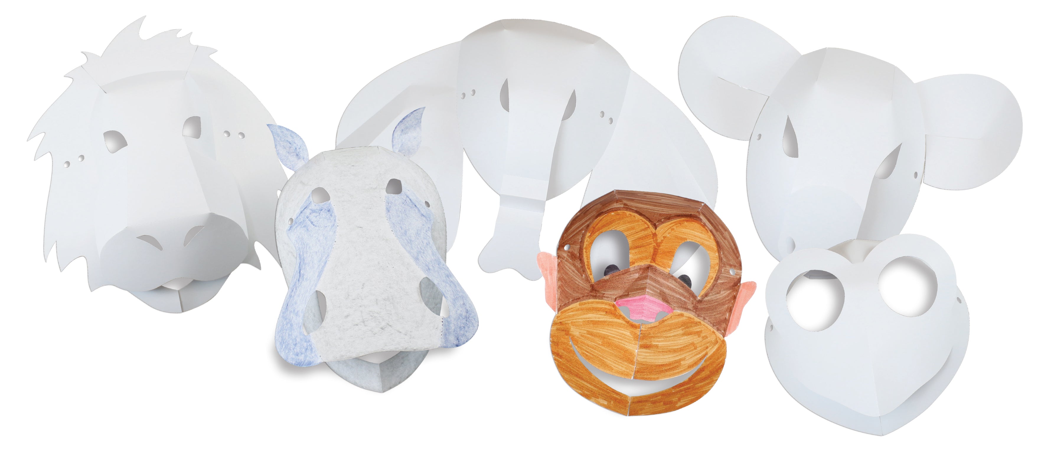 Wild Animal Fold-Up Masks  30/pkg