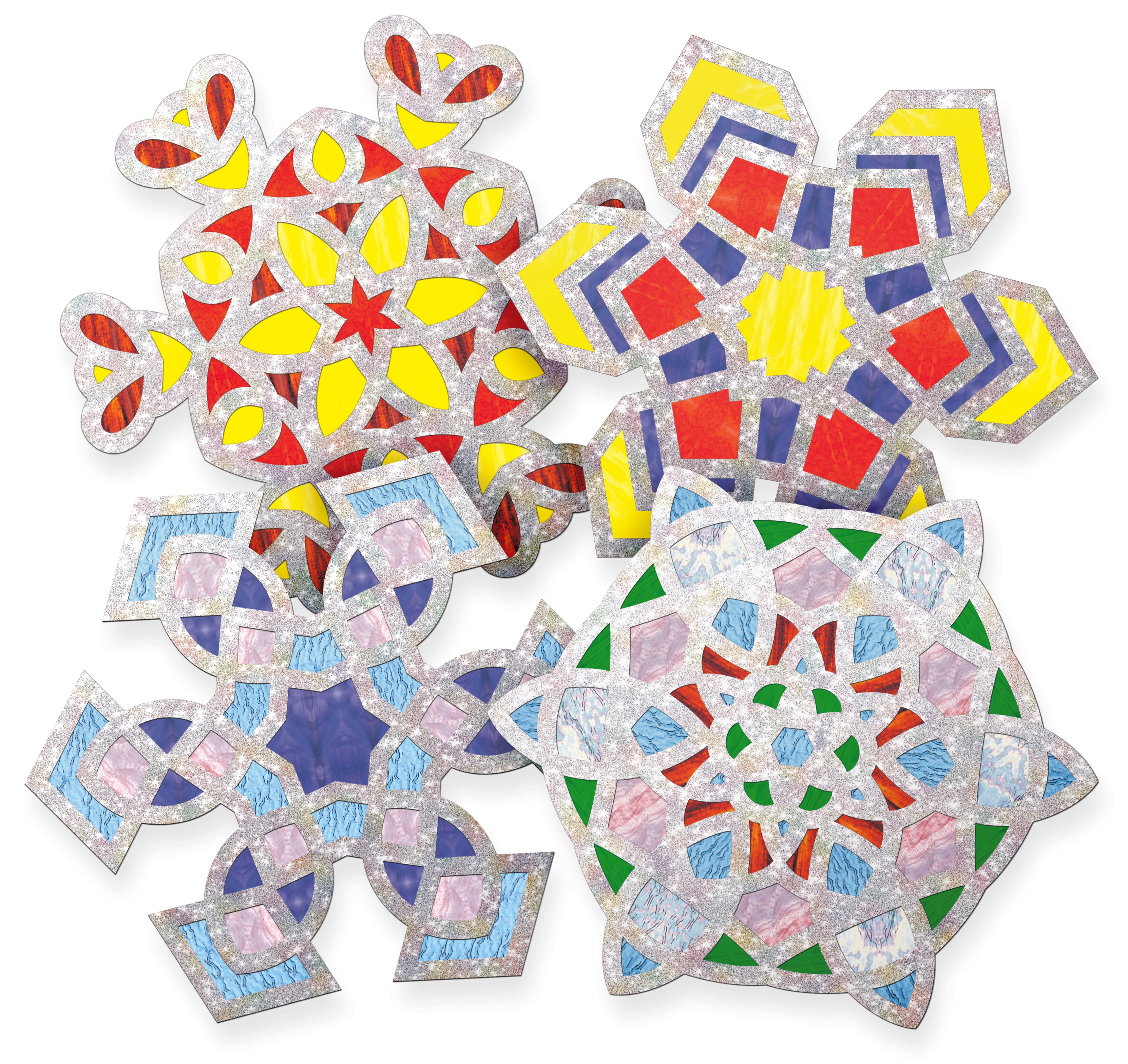 Snowflake Stained Glass Frames  24/pkg