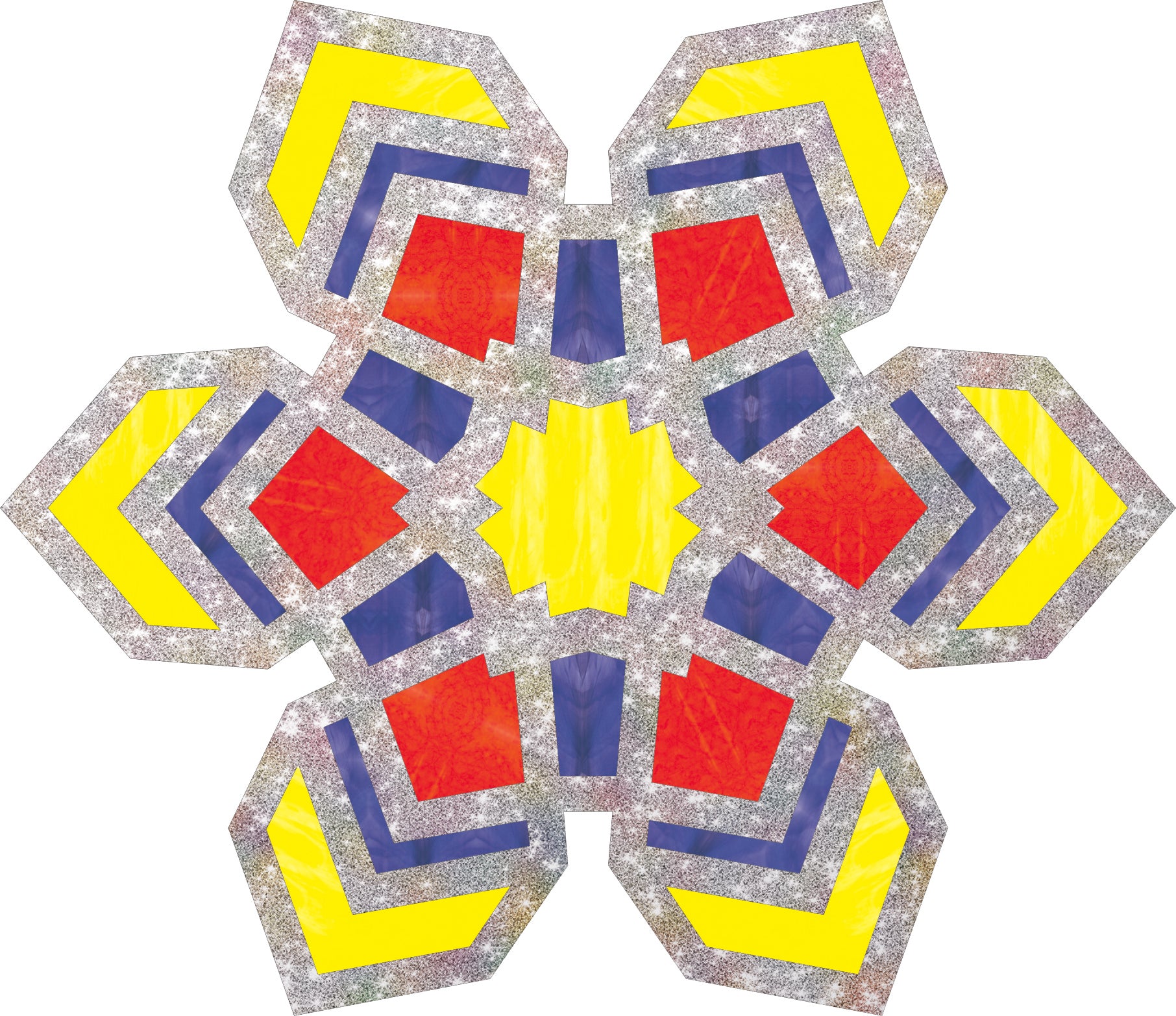 Snowflake Stained Glass Frames  24/pkg