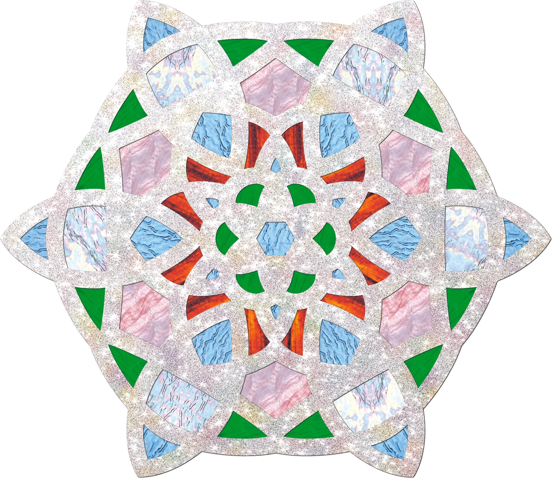 Snowflake Stained Glass Frames  24/pkg