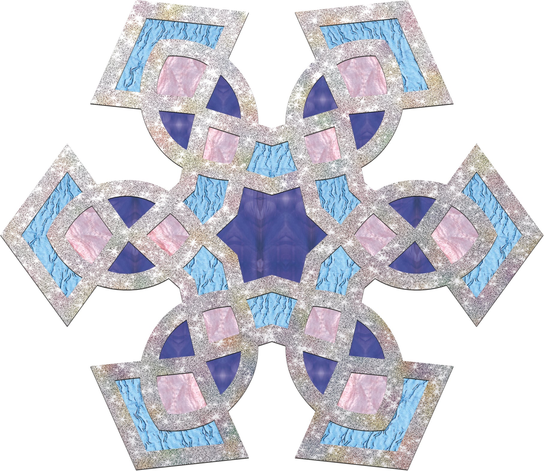 Snowflake Stained Glass Frames  24/pkg