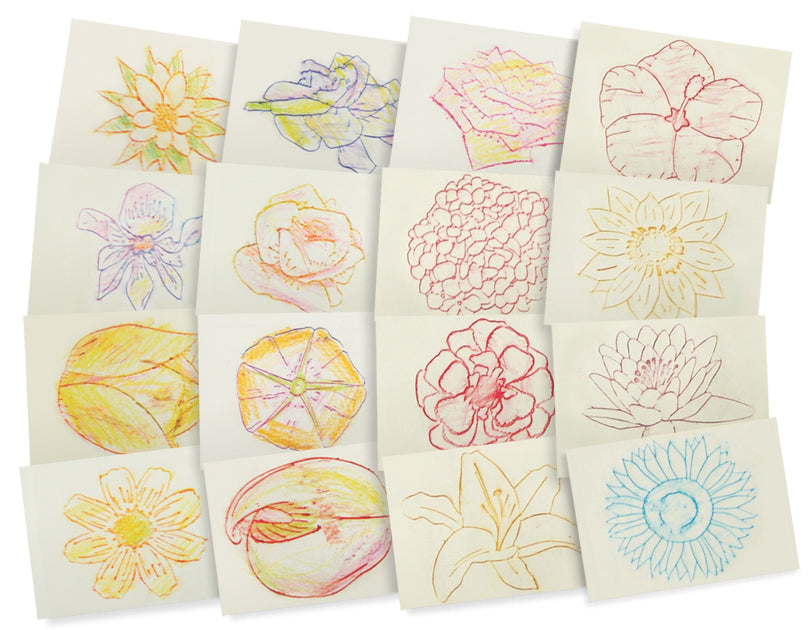 Flowers Rubbing Plates 16/pkg