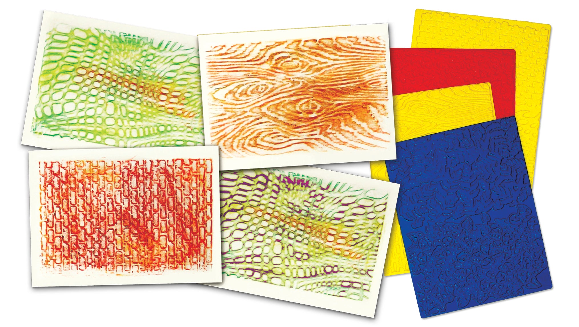 Texture Rubbing Plates 4/pkg