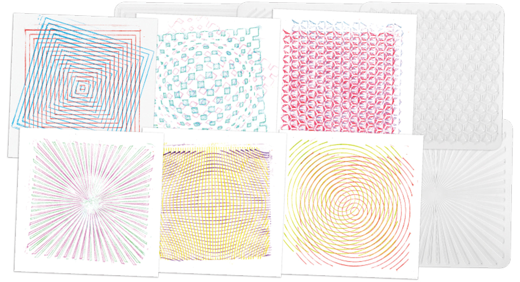Optical Illusion Rubbing Plates 6/pkg