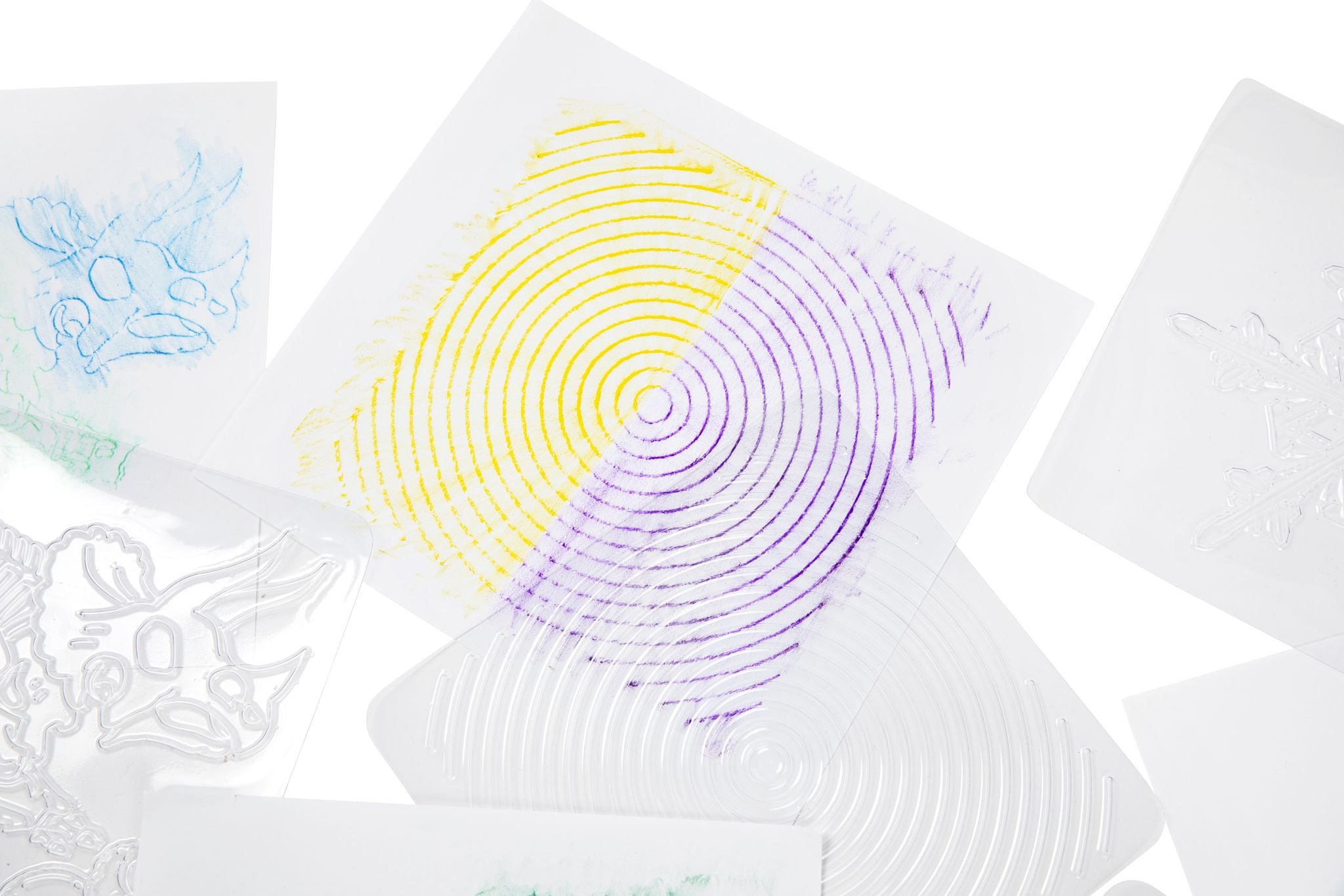 Optical Illusion Rubbing Plates 6/pkg