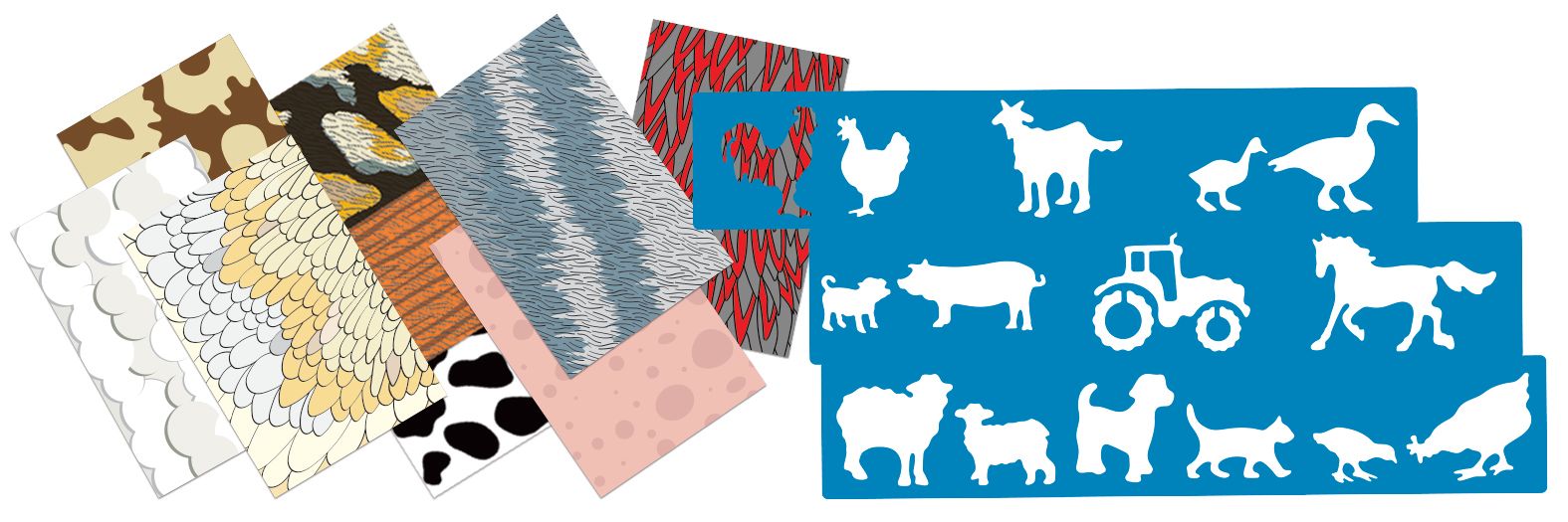 Barnyard Stencils & Paper Set