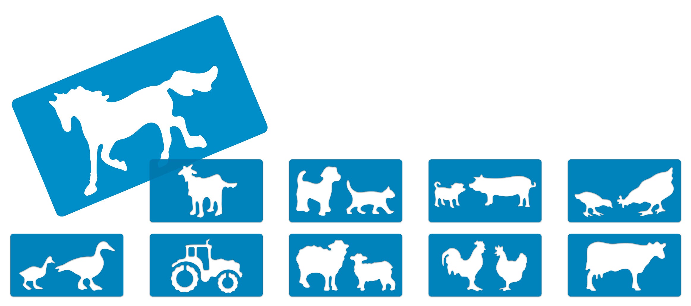 Barnyard Stencils & Paper Set