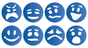 Emotion Token Stencils 8/pkg