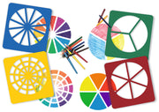 Color Wheel Stencils 4/pkg