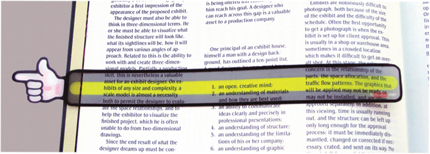 Finger Pointer Reading Strips  12/pkg