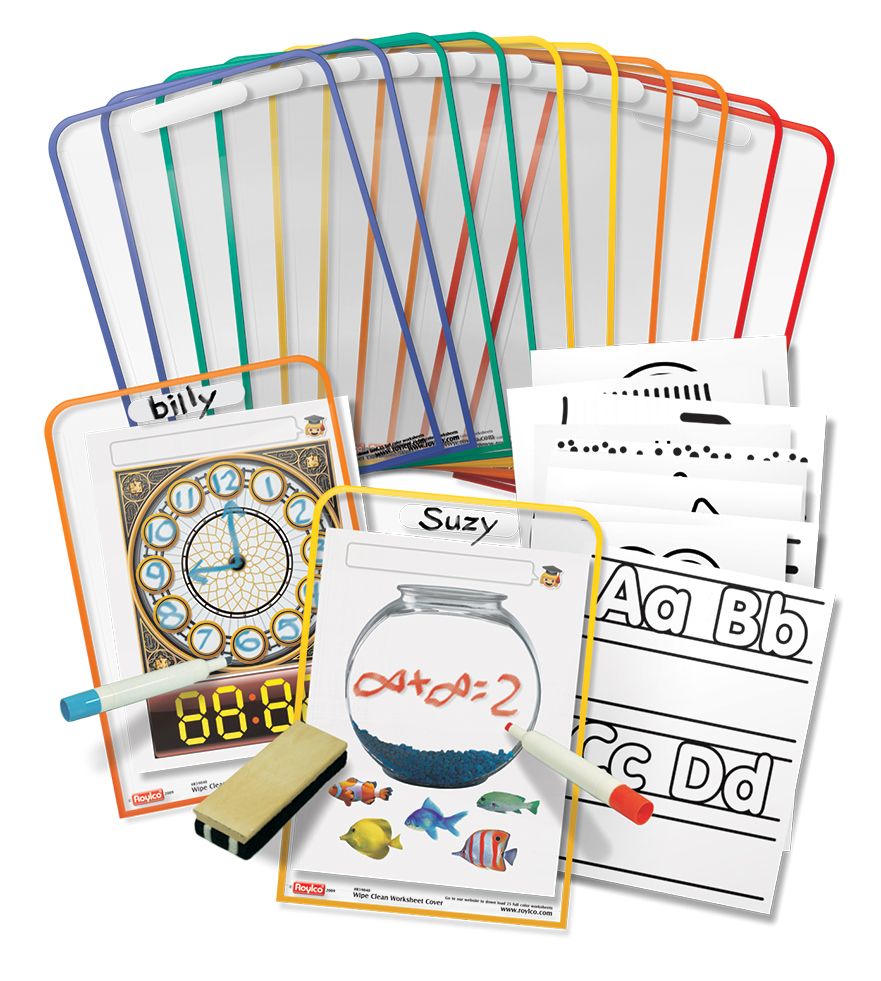 Wipe Clean Worksheet Cover  10/pkg