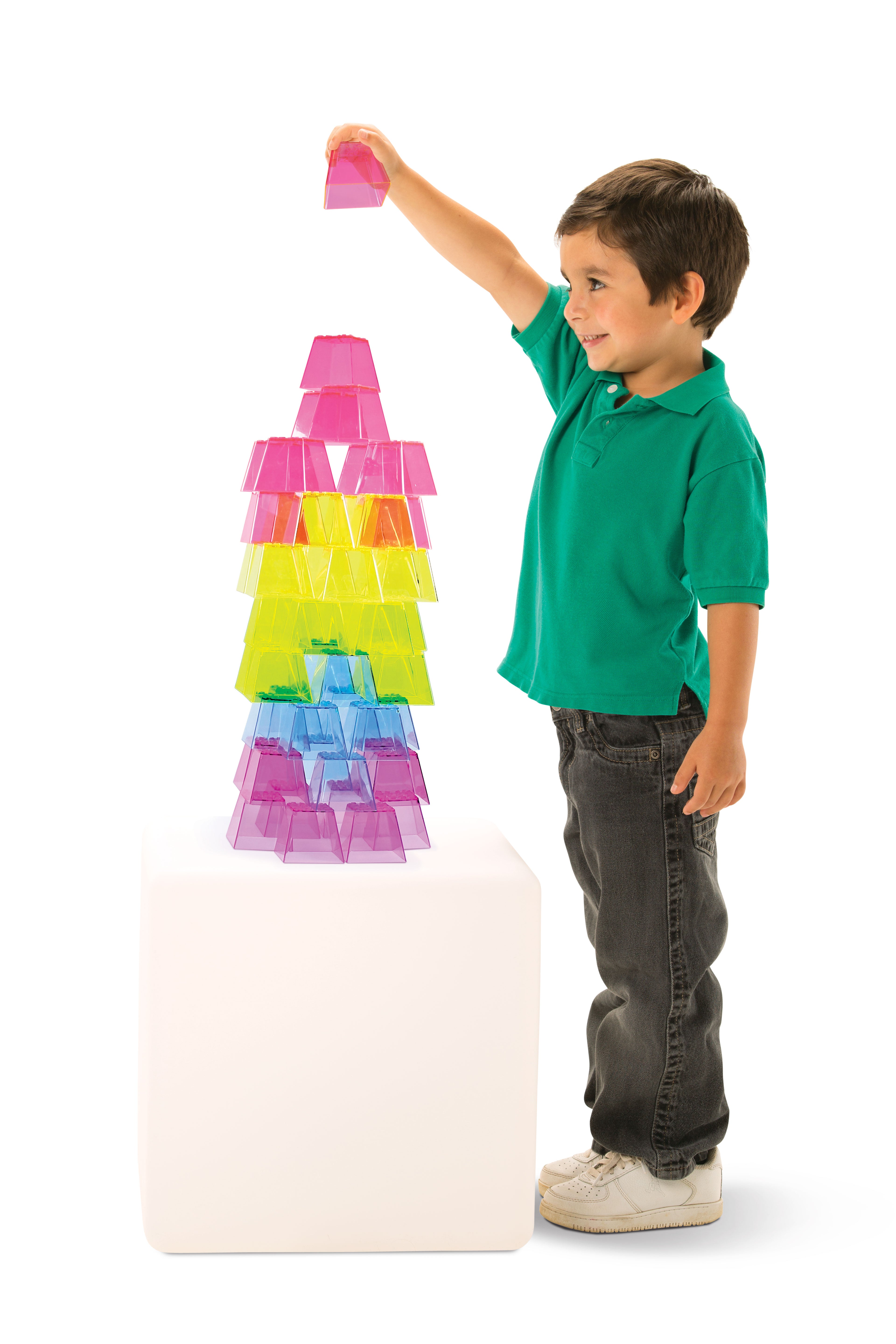 Crystal Color Stacking Blocks  50/pkg