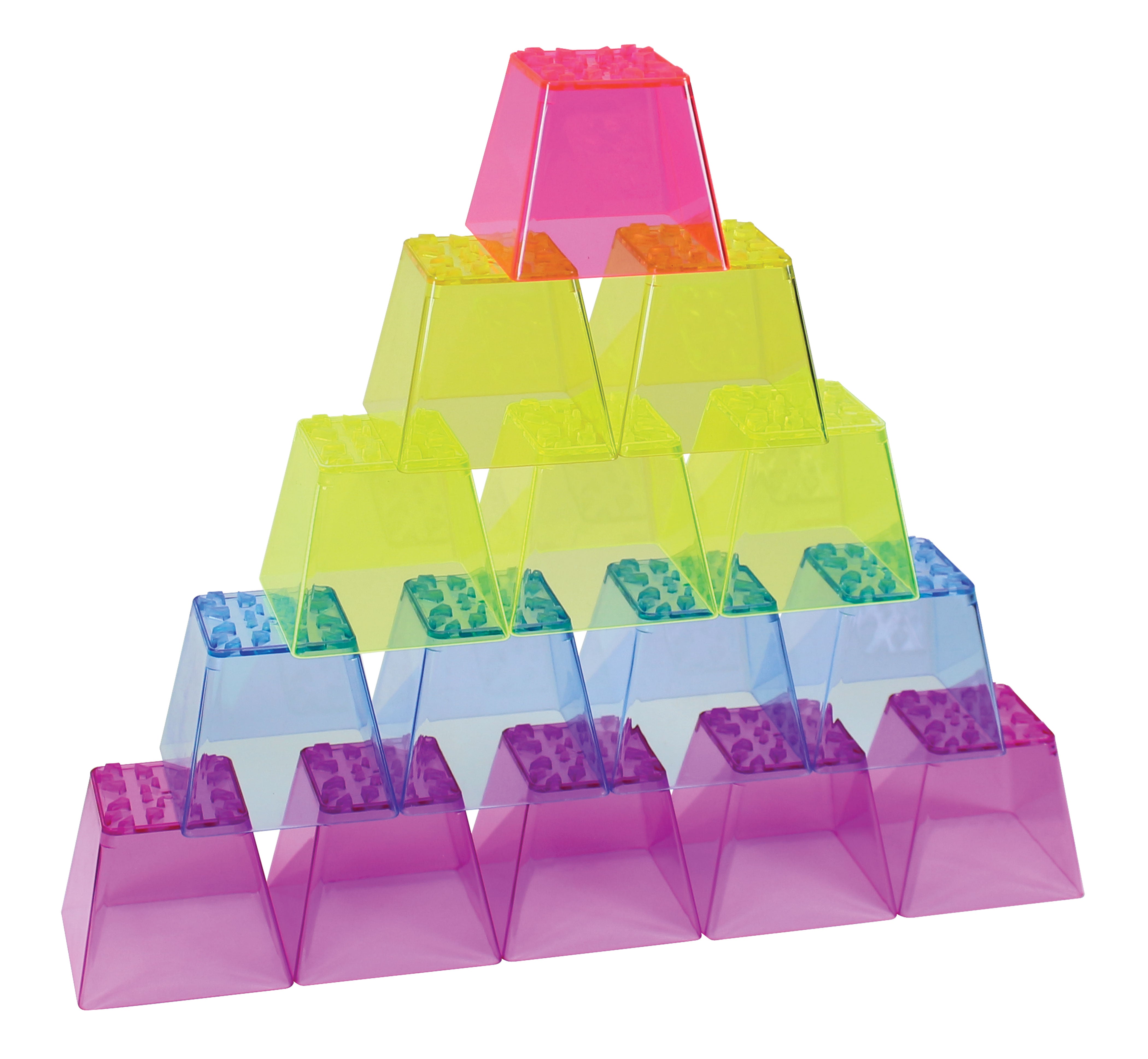 Crystal Color Stacking Blocks  50/pkg