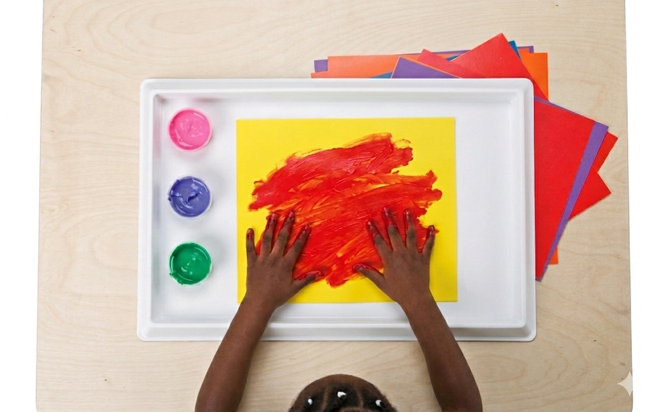 Finger paint "No Mess" Tray™  1/pkg