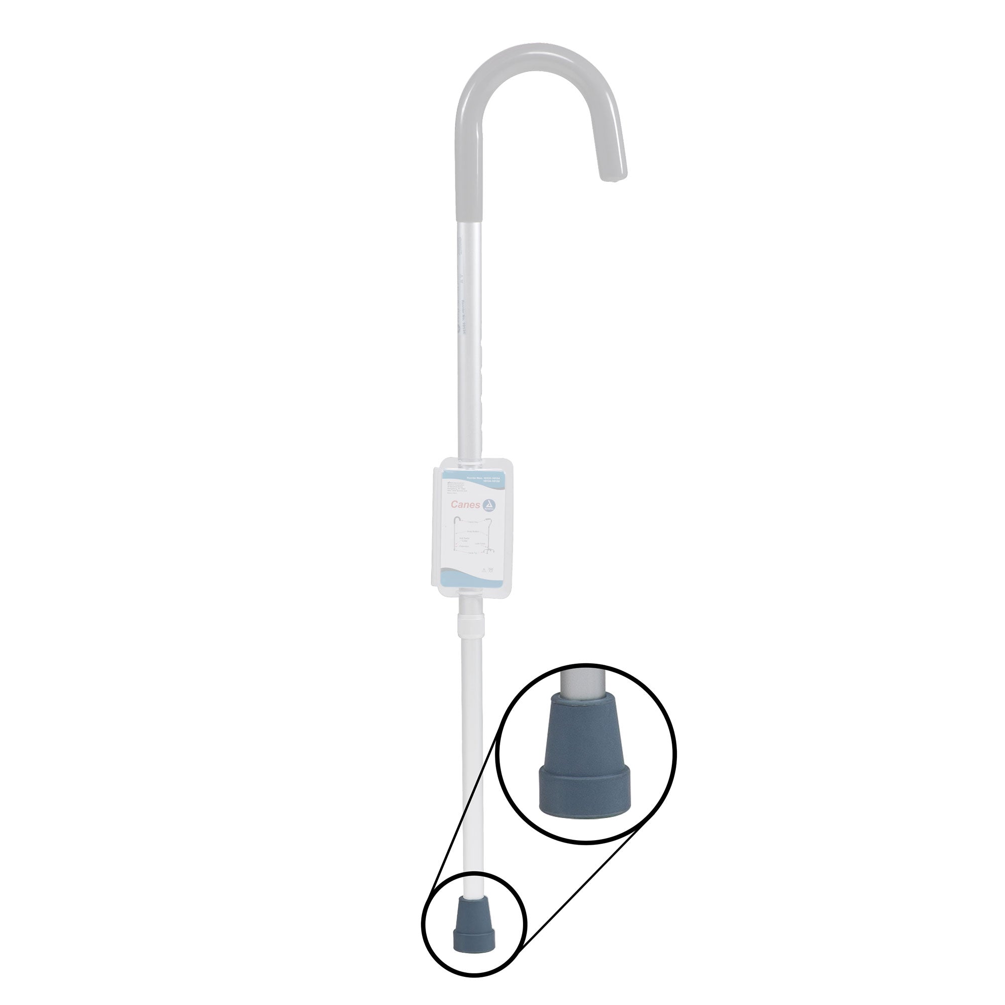 Cane Rubber Tip, Grey