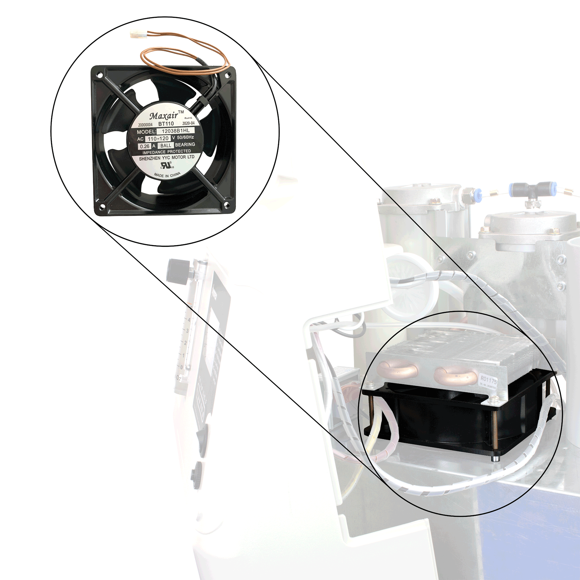 5L Concentrator Fan, Silver