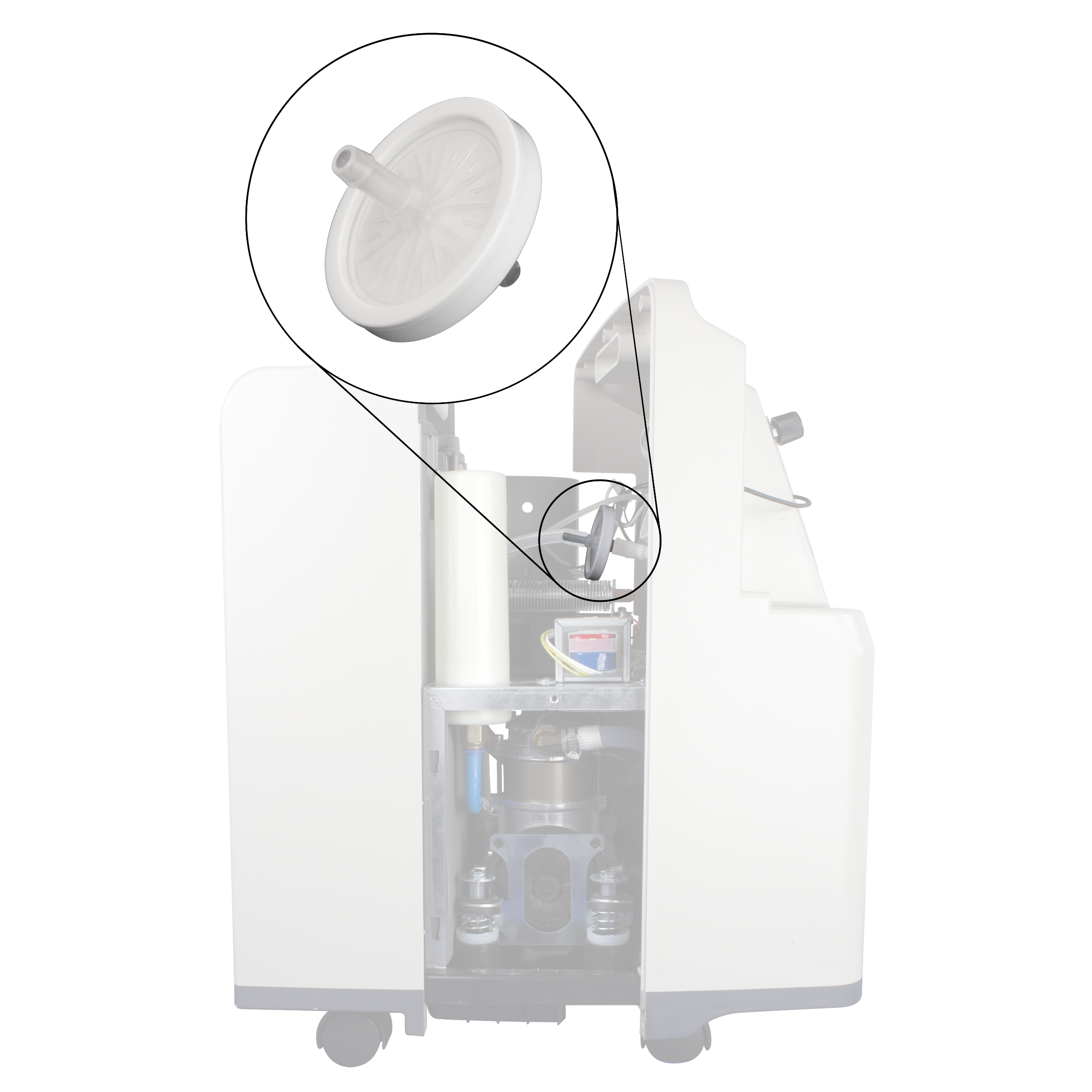 5L Concentrator Bacterial Filter, White