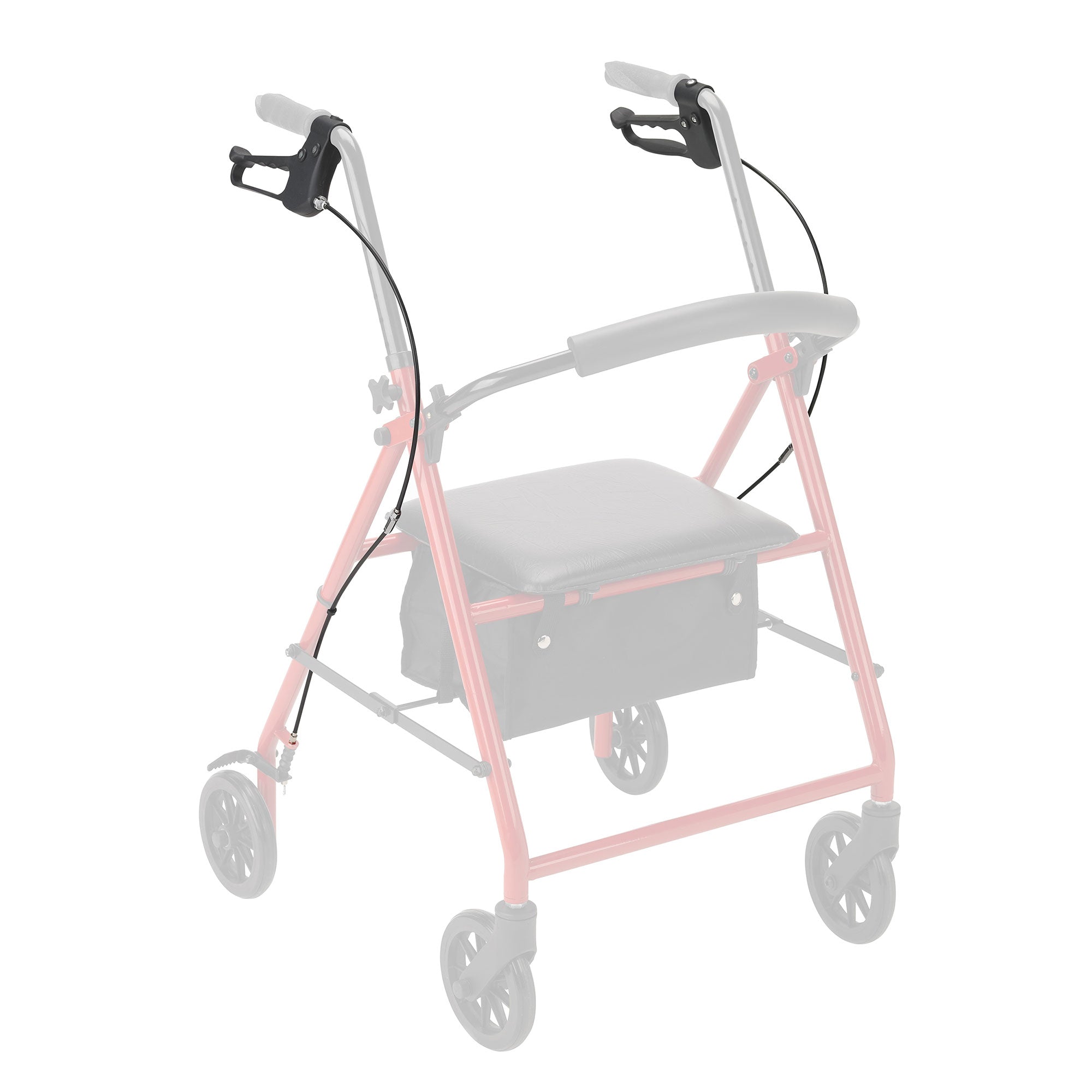 Rollator Hand Brake System, Silver