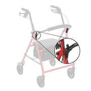 DynaGo Quad 6 - Aluminum Rollator Backrest Pivot Bracket, Black