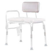 Padded Tub Transfer Bench Seat/Back Rest Pad, Grey