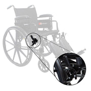 DynaRide S1 S3 S4 Wheelchair Push to Lock (Right), Black