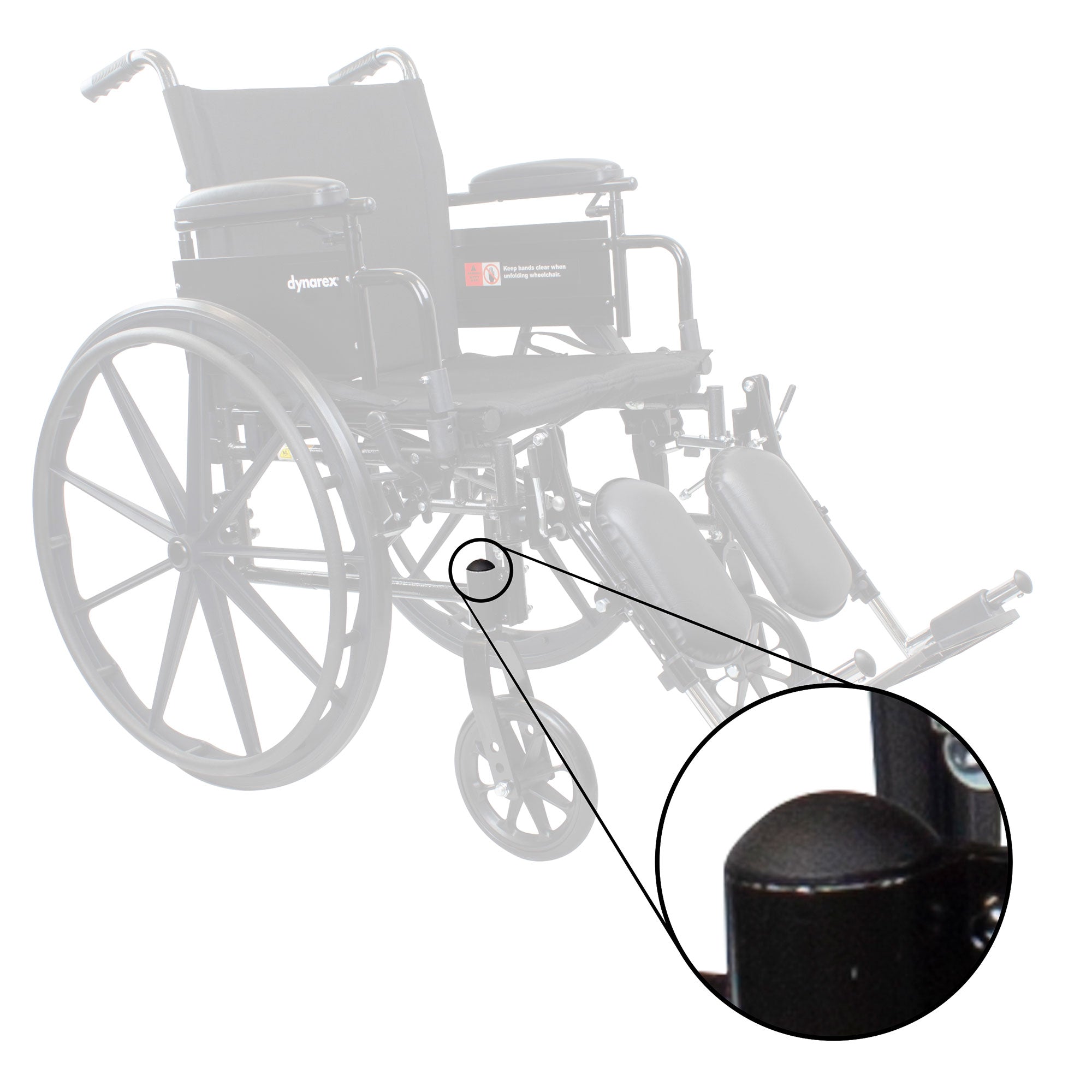 DynaRide Wheelchair Front Fork Stem Cap, Black