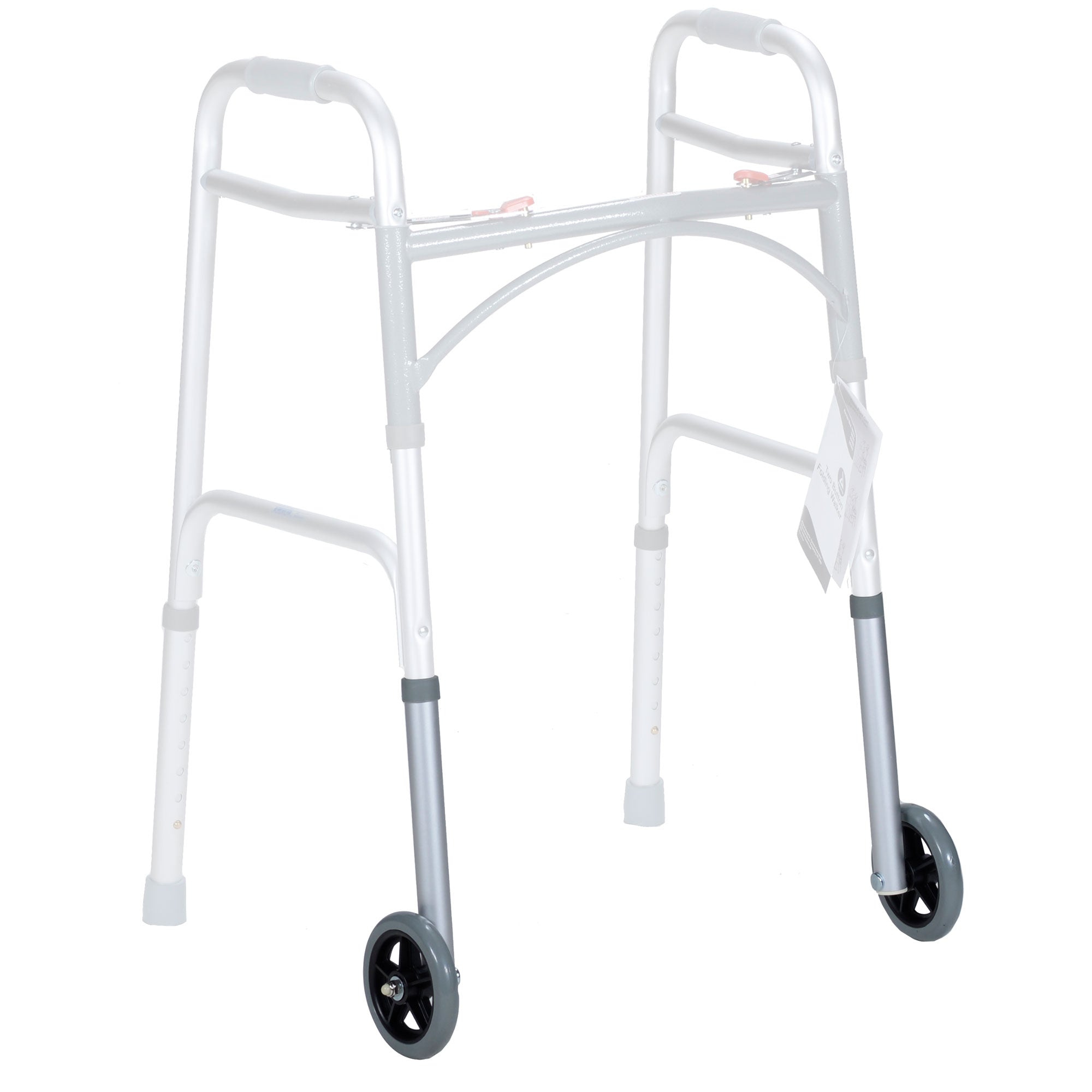 Walker Extension Leg with Wheel, Grey
