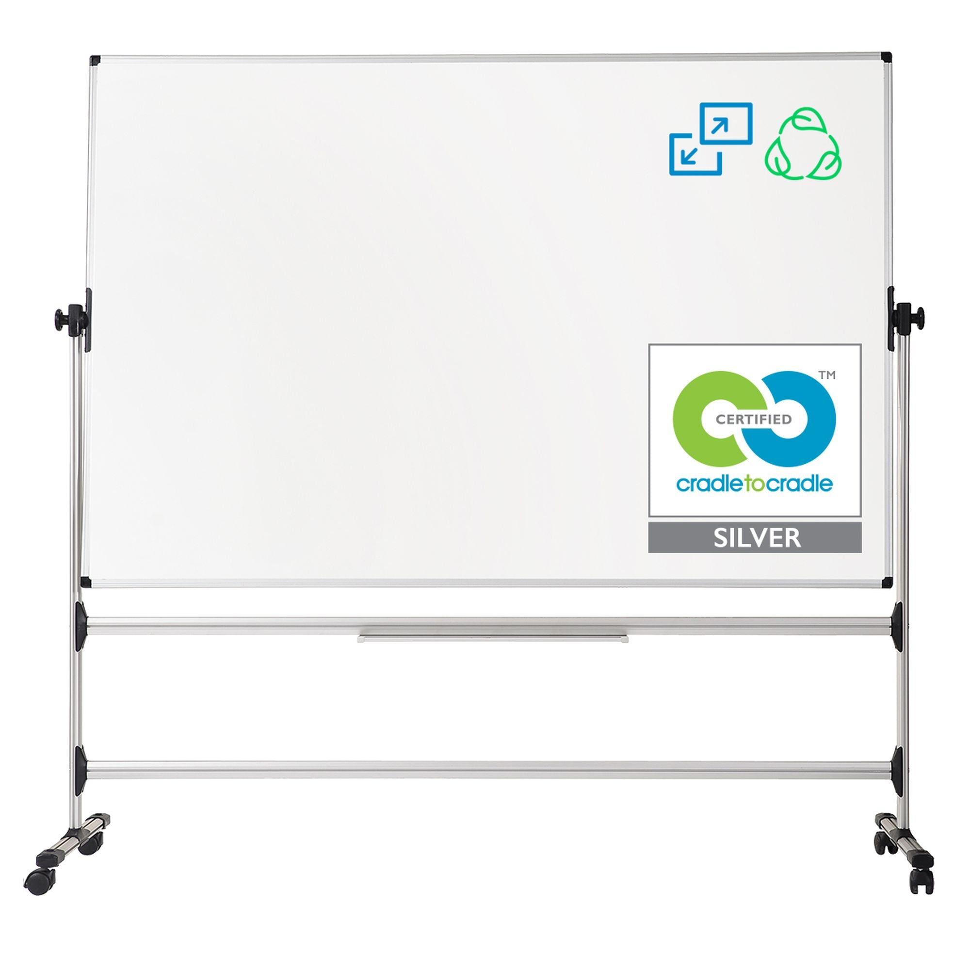 MasterVision Earth Easy-Clean Revolving 47.2" x 59" Mobile Board
